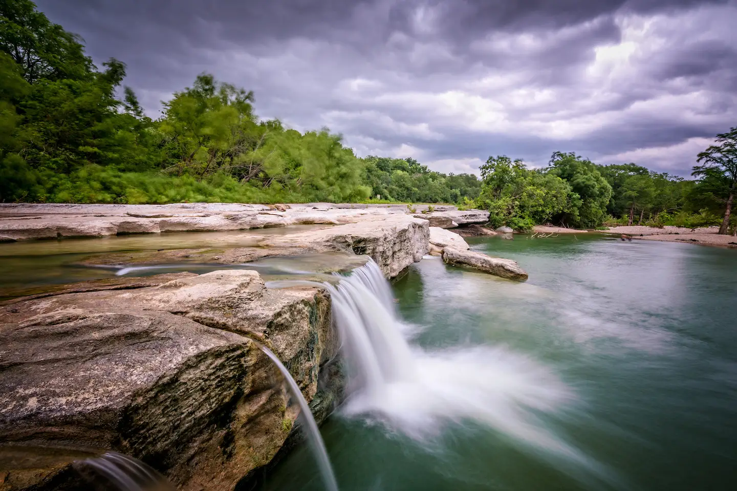 Waterfall at McKinney Falls State Park in Southeast Austin.